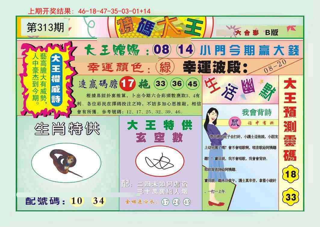 313期特码大王B[图]