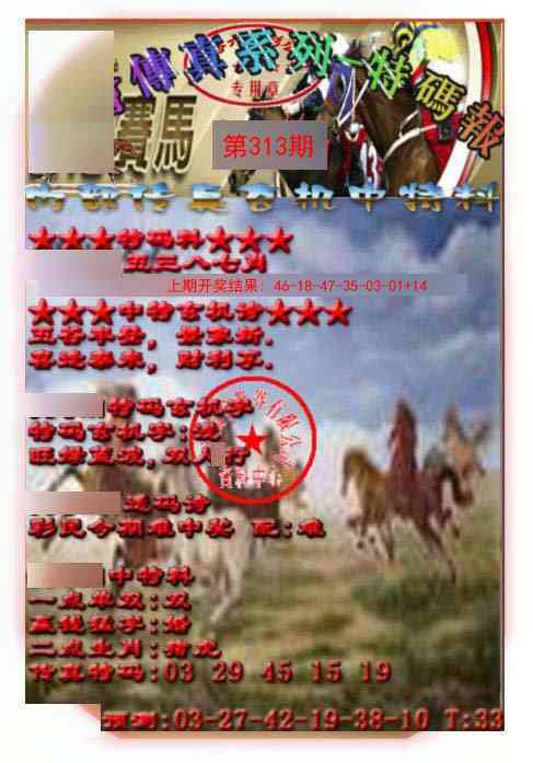 313期马会传真-特码报[图]