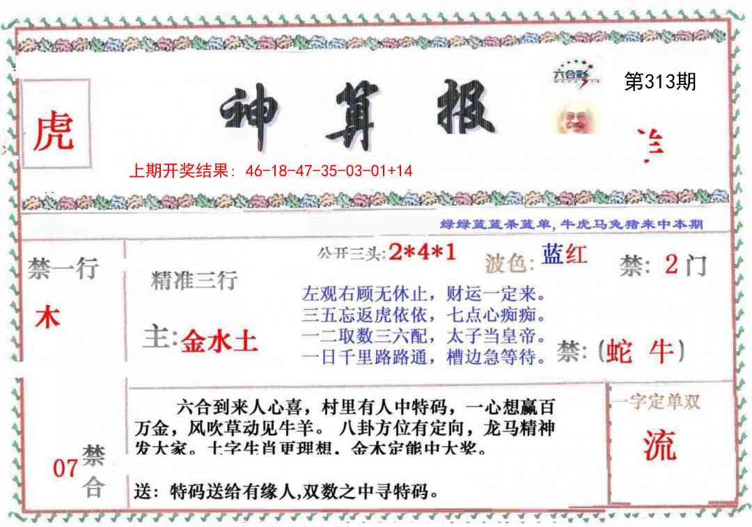 313期神算報[图]