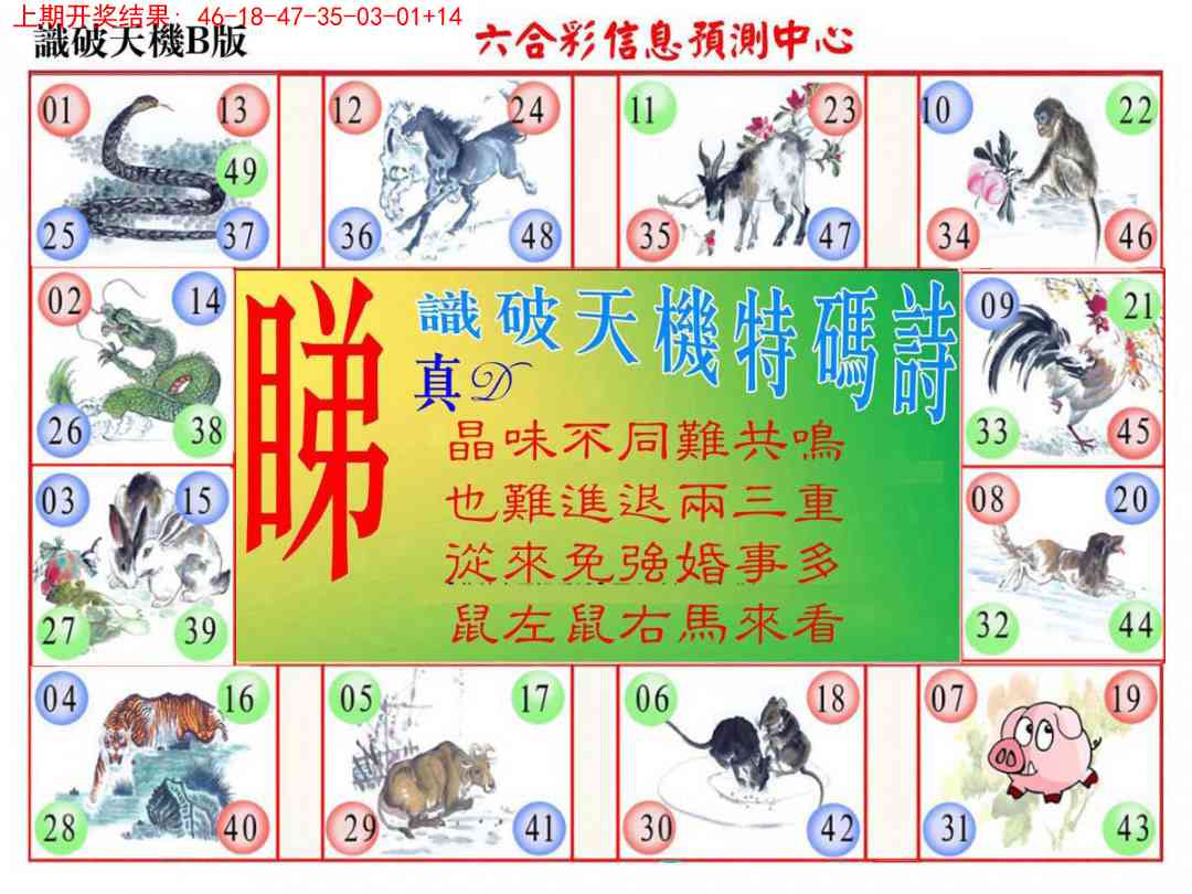 313期识破天机B版[图]