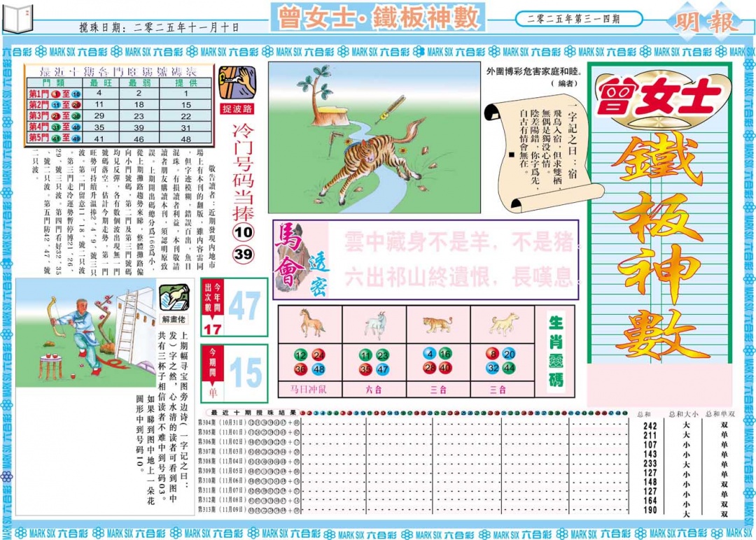 314期曾女士铁板神数A[图]