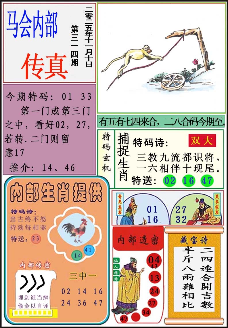 314期马会内部传真[图]