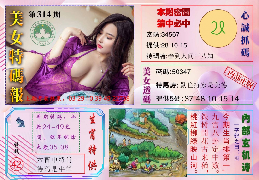 314期美女特码报[图]