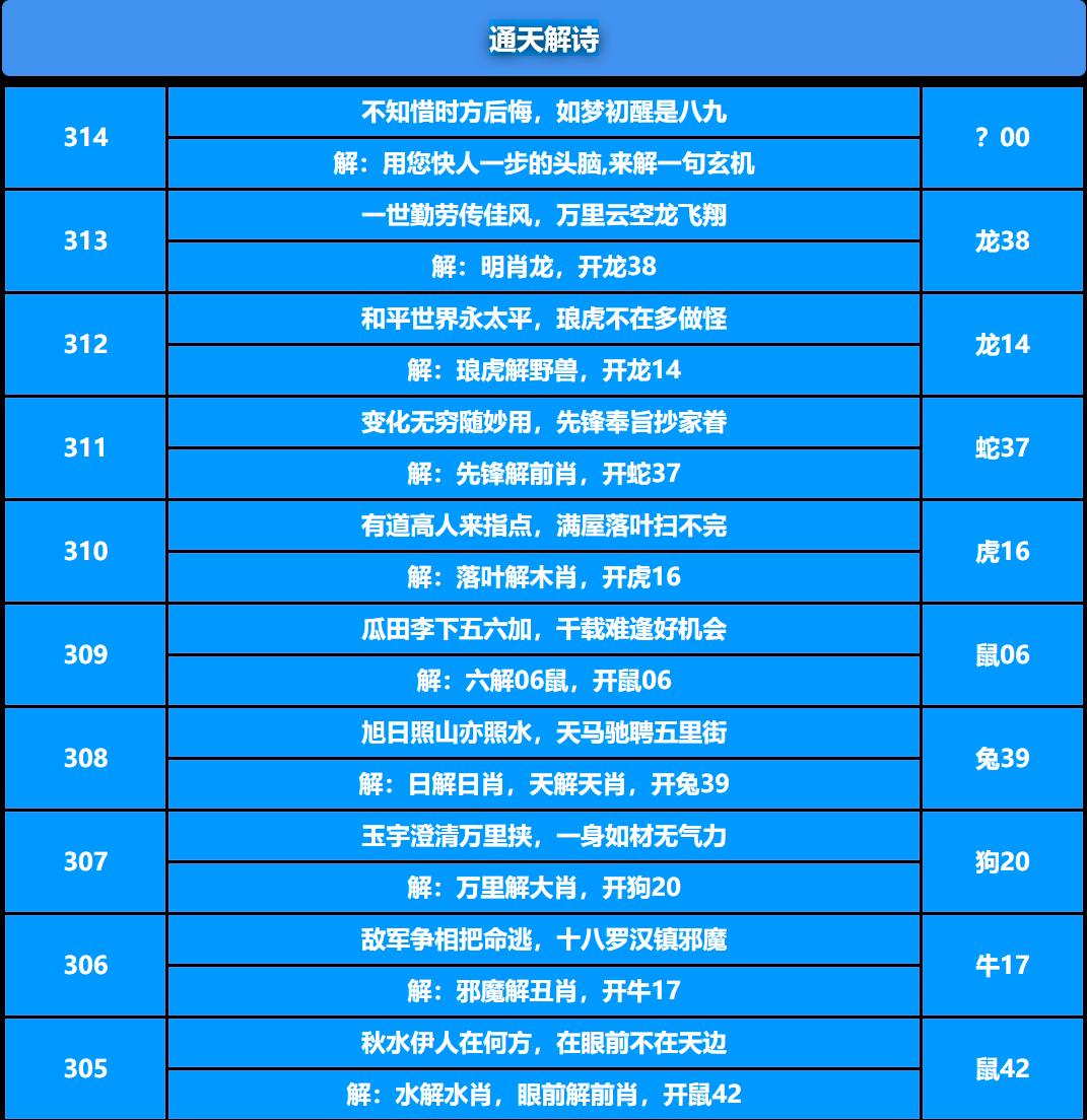 314期通天解诗[图]