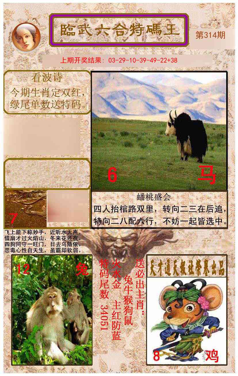 314期临武六合特码王[图]