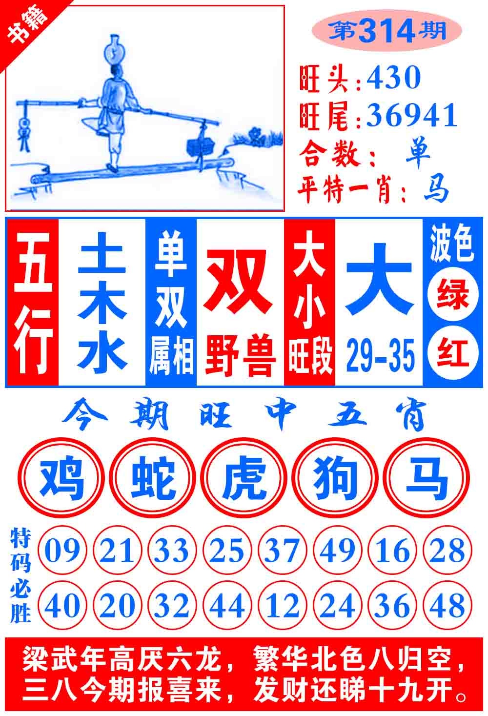 314期澳门全集心水[图]