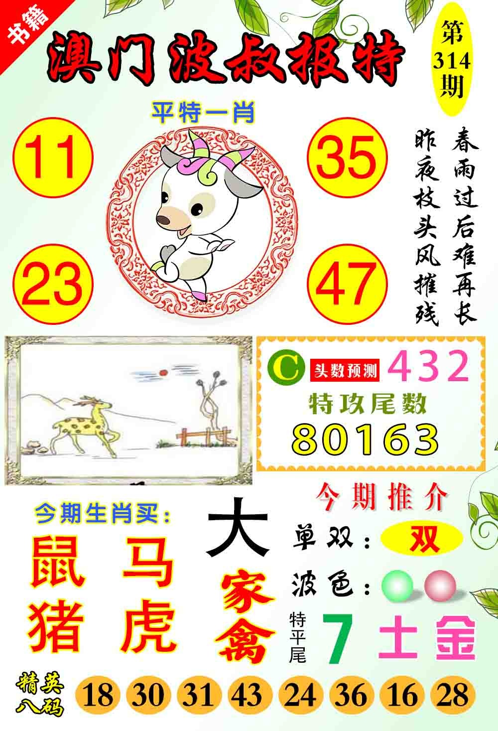 314期澳门波叔报特[图]