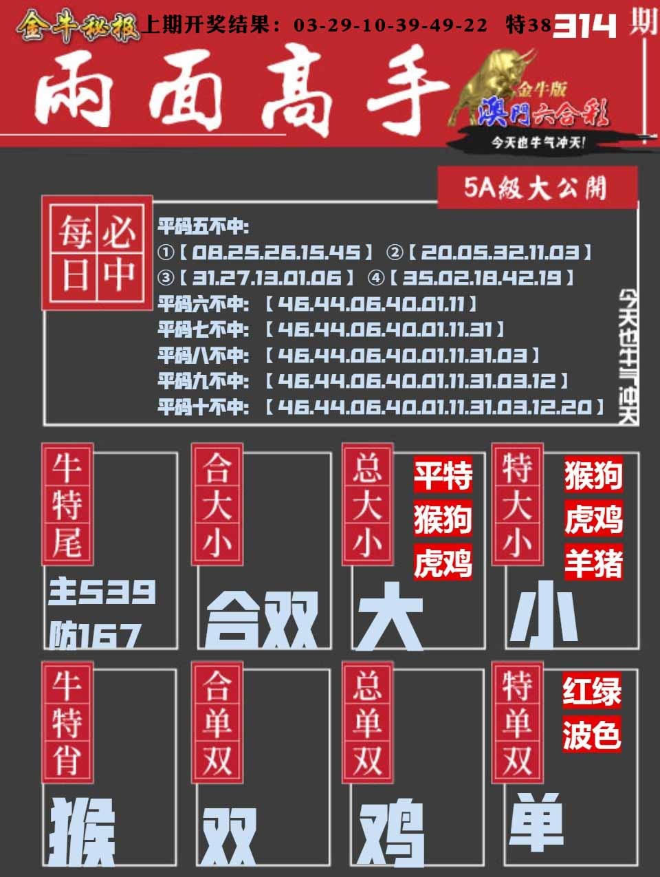 314期金牛两面高手[图]