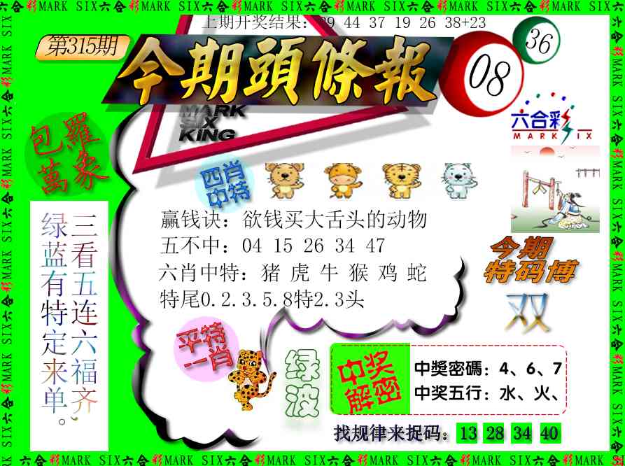 315期今期头条报[图]