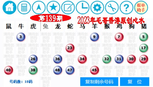 139期毛哥心水[图]